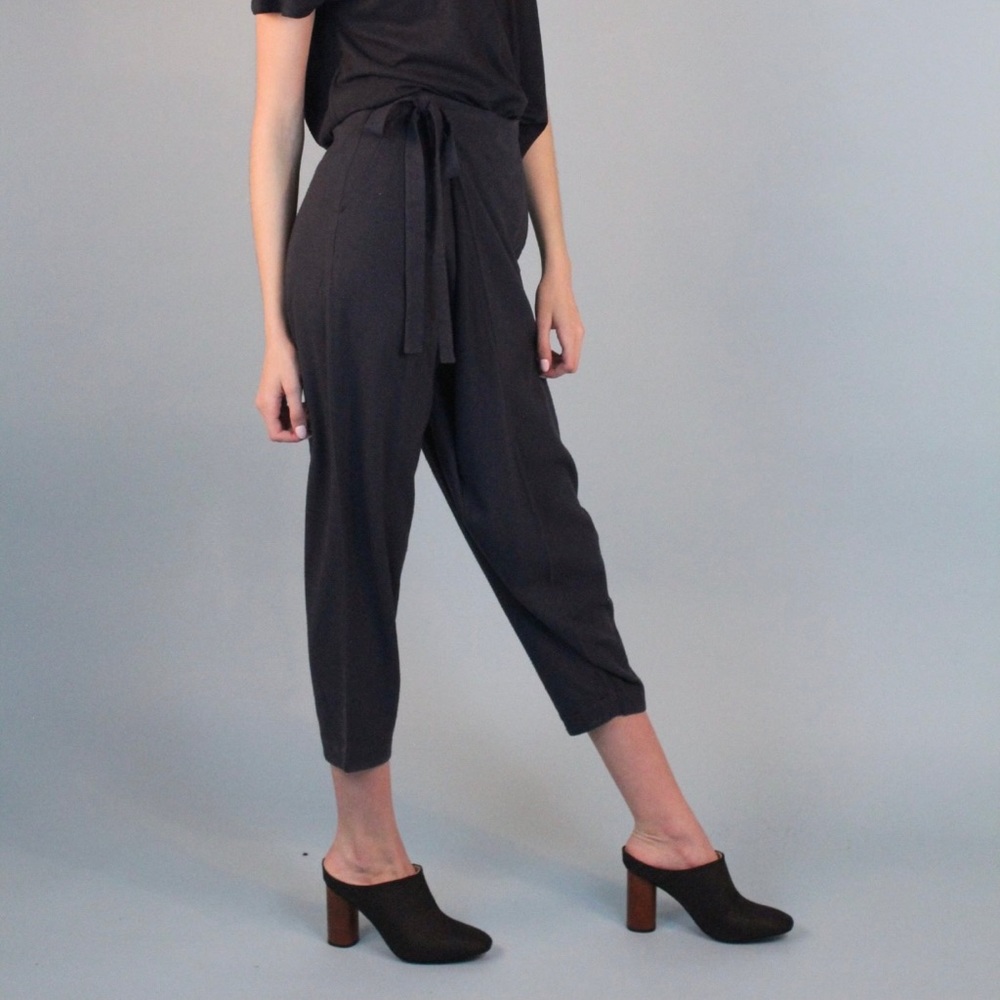 Raw silk sarong pants